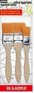 3 pinceaux Spalters fibre polyamide doré 25,40 et 50