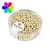 Perles metallic rondes dépolies - 5x3.5 mm blanc 
