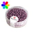 Perles metallic rondes dépolies - 2.6 mm violet 