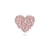 Motif thermocollant - Cœur dentelle rose