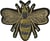 Ecusson doré abeille - Hauteur : 9 cm