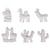 Moule lama-cactus - 6 motifs