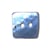 BOUTON NACRE CARRE NACRE BLEU