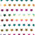 Papier cadeau Rainbow star - 2 x 0,7 m