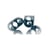 Perles rocailles papillon - anthracite 2x4 mm