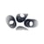 Perles rocailles papillon - noir 2x4 mm