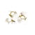 Perles rocailles papillon - or brillant 2x4 mm