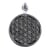 Pendentif en argent et onyx - Fleur de Vie