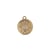 Pendentif pierre en acier inoxydable doré - 15 mm