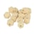 14 perles polygonales en bois - 12 x 16mm - Lucy