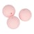 3 perles silicone ronde rose poudré - 15 mm