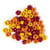 Perles en verre opaques - 5.4mm - jaune, rouge, orange