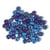 Perles verre grand trou - 5.4mm - bleu, turquoise