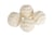 Lot de 4 perles en crochet - 16 mm - Blanc 
