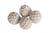 Lot de 4 perles en crochet - 16 mm - Gris 