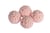 Lot de 4 perles en crochet - 16 mm - Rose 