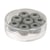 PERLES SOIE GT TROU GRI 11X4mm TROU 4MM D, 8PCS