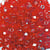 Perles olives transparentes verre dépoli irisé x 100 rubis 3mm