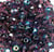 Perles olives transparentes verre dépoli irisé x 100 améthyste 3mm