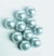 Perles en verre Renaissance - 12mm - gris argenté