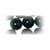 Perles verre Renaissance - noir  4mm