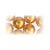 Perles verre Renaissance - jaune d'or 4mm
