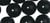Perles de verre Renaissance noires x 45 perles 6 mm