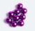 Perles en verre Renaissance - 8mm - bordeaux