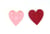 Petit tapis feutrine forme coeur