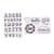 Set de 2 feuilles de plastique créatif pré-imprimé Lettres - Créalia