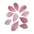 Plumes - rose antique - 36 pièces - 6 cm