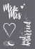 Pochoir mariage - A4