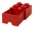 Brique de rangement empilable avec tiroir 4 plots LEGO® Rouge