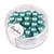 Perles Renaissance dépolie vert bleu 6 mm x perles
