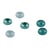 Perles de rocailles grand trou menthe 6 mm