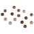 Perles de rocaille mix - grand trou - brun nude+C30E12C12:C12:C29