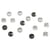 Perles de rocaille mix - grand trou - gris mat