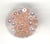 Perles roues transparente verre irisé x 40 quartz rose