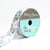 Bobinette Frou-Frou - 5 m x 16 mm - Satin fleuri - Ciel intense