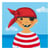 SERVIETTE 33X33 PIRATE