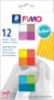 Set de 12 demi-pains Fimo Soft brillantes - 25 g