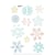 Sticker Flocons de neige colorés pour fenêtre - 24x36 cm