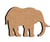 Support bois - éléphant n° 1 - 14 cm