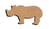 Support bois - rhinocéros - 14 cm
