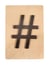 Symbole en bois # - Noir