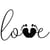 Tampon bois - Love empreintes de pieds