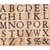 Tampons bois Lettres majuscules - Artemio
