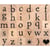 Tampon bois lettres minuscules - Artemio
