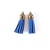 2 Tassels Finition Bronze Bleu