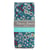 Coupon de tissu fleuri - 45x55 cm - Bleu canard